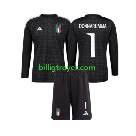 Billige Fotballdrakter Italia Donnarumma 1 Keeper Barn Bortedraktsett 2023 Langermet